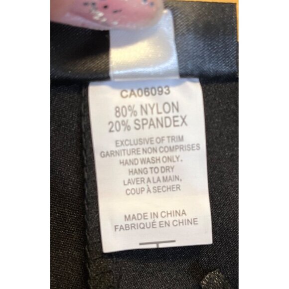 La Petite Coquette Black Shiny Nylon/Spandex Boyshorts Lingerie Underwear O/S - Picture 6 of 6